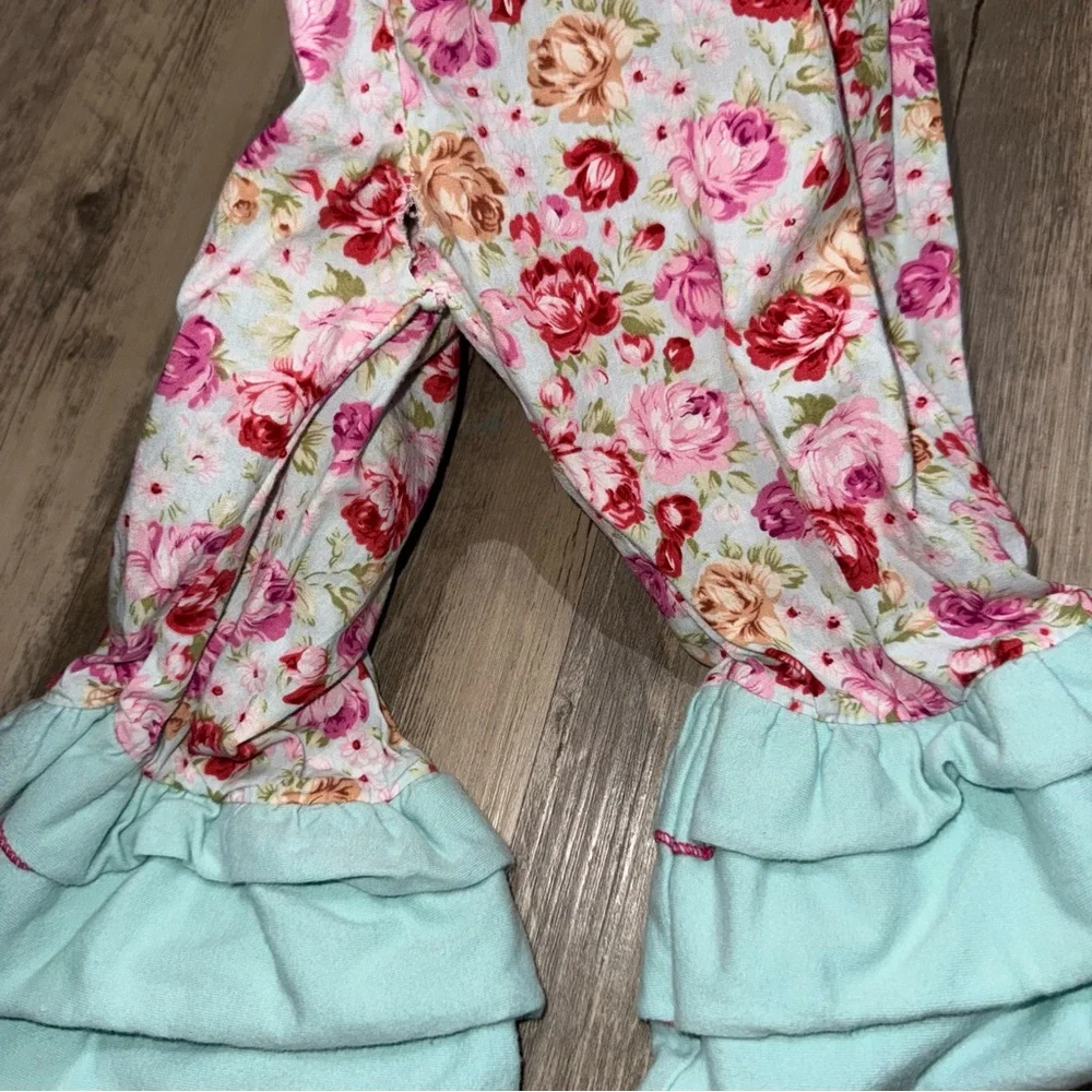 ☀️6/$20☀️ Floral Ruffle Kids Pants